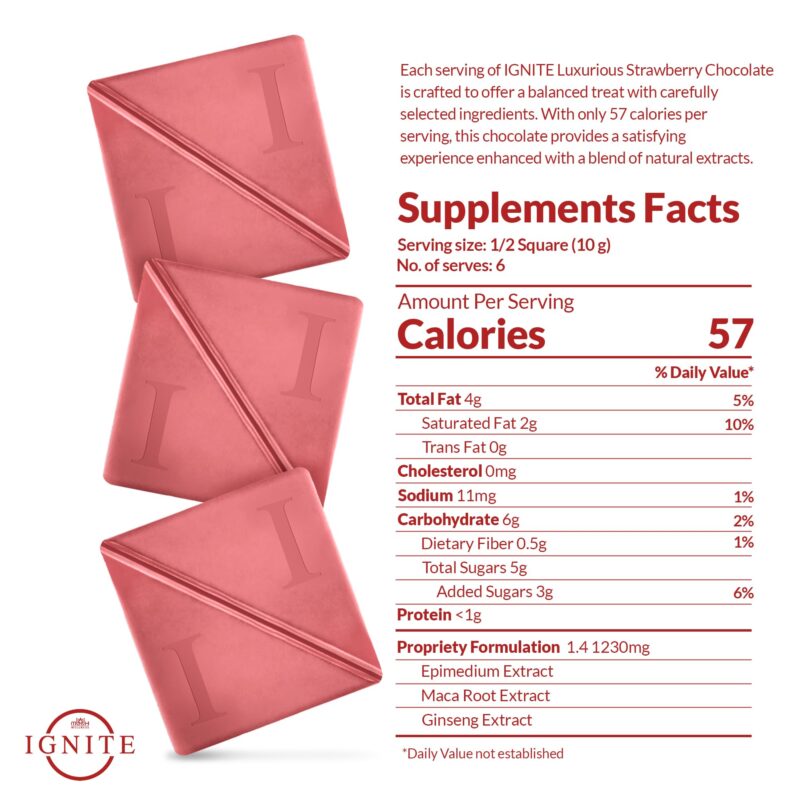 MBDH Wellness Ignite Chocolate Bars(1 Box) Luxurious Strawberry Flavour Chocolate For Uplifting Mood & Vitality Ideal For Men & Women,Vegetarian And Gluten-Free Delight,110 Grams - Image 5