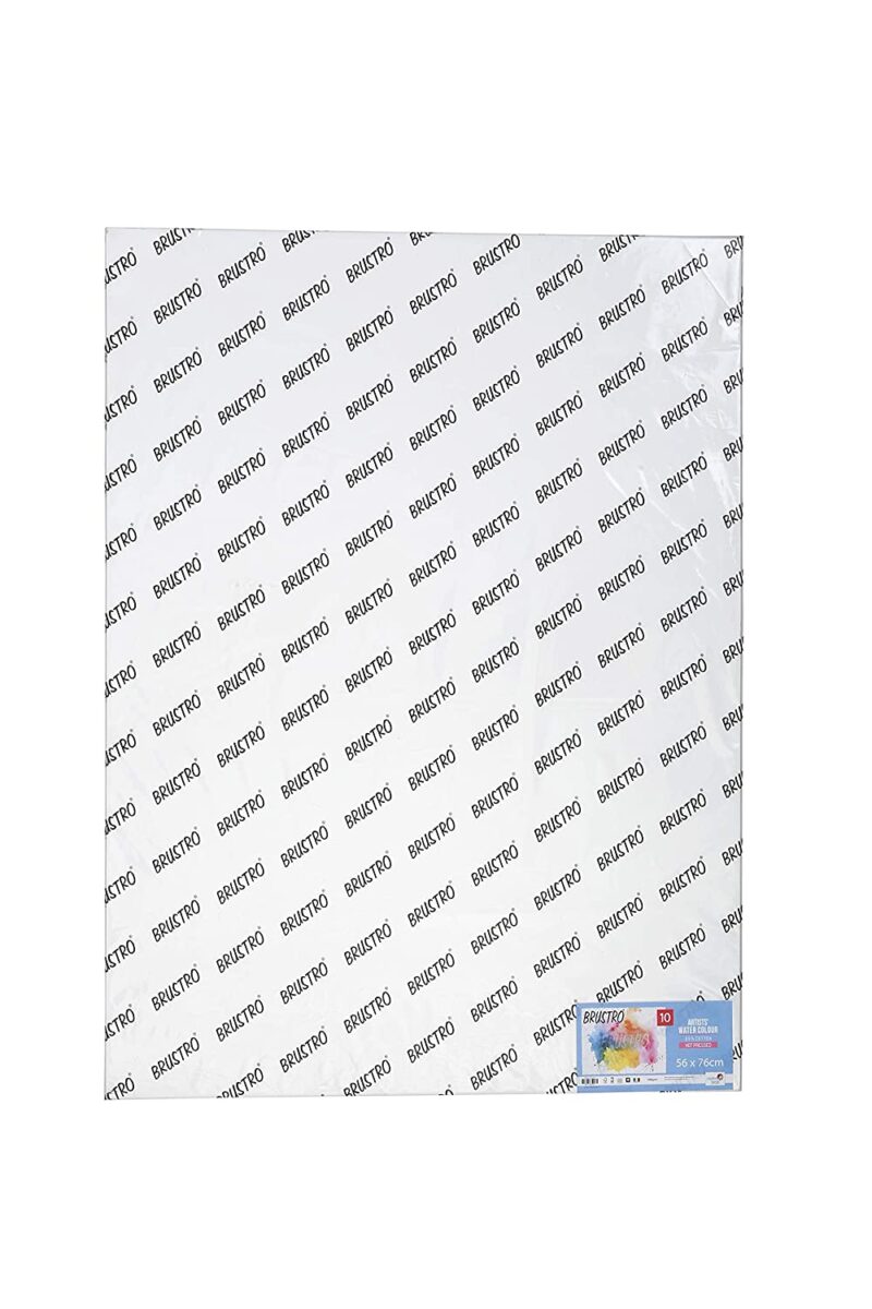 Brustro Artists' Watercolour paper 25% cotton HP 300 Gsm 56 x 76 cm (10 Sheets) - Image 4