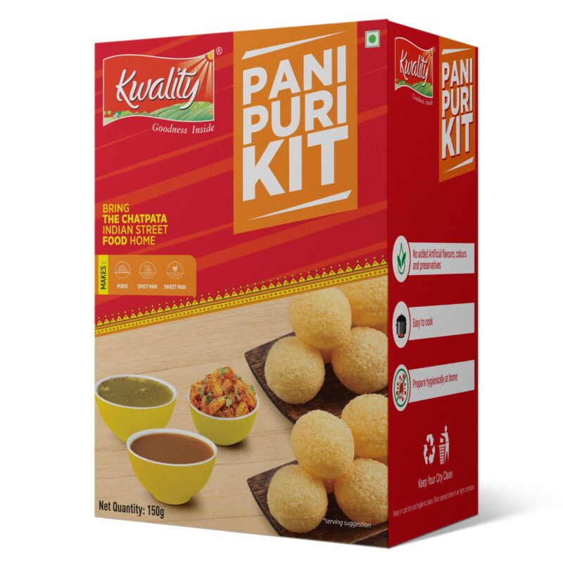 Kwality Pani Puri kit 43 pcs with 2 Different Flavours Sweet and Spicy Pani Powder 150g [Pack 2] - Image 9