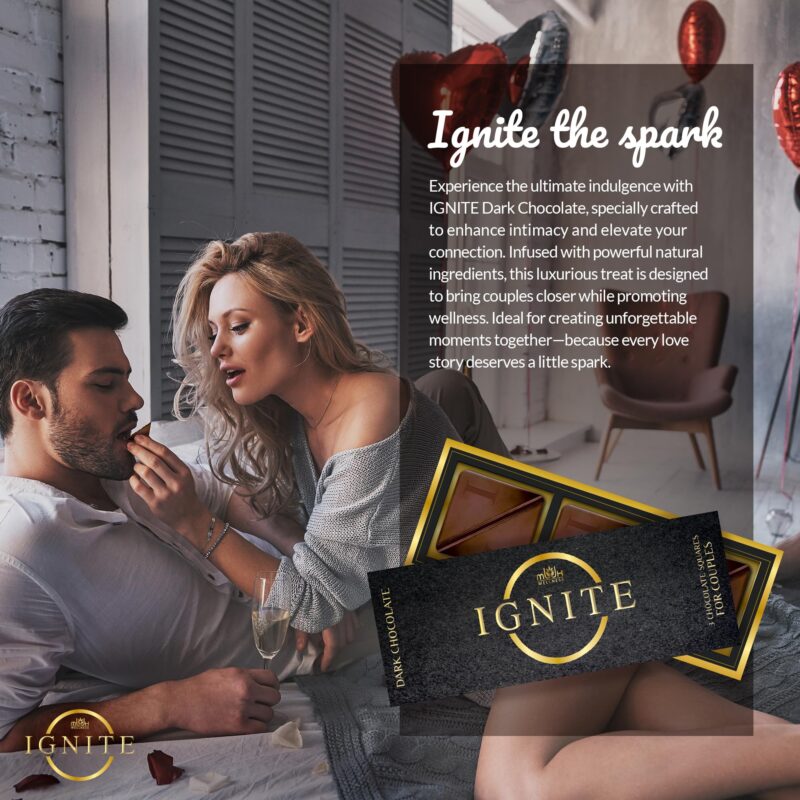 MBDH Wellness Ignite Chocolate Bars (1 Box) | Luxurious Dark Chocolate For Uplifting Mood & Vitality | Ideal For Men & Women,Vegetarian & Gluten-Free Delight, 60 Gram - Image 2