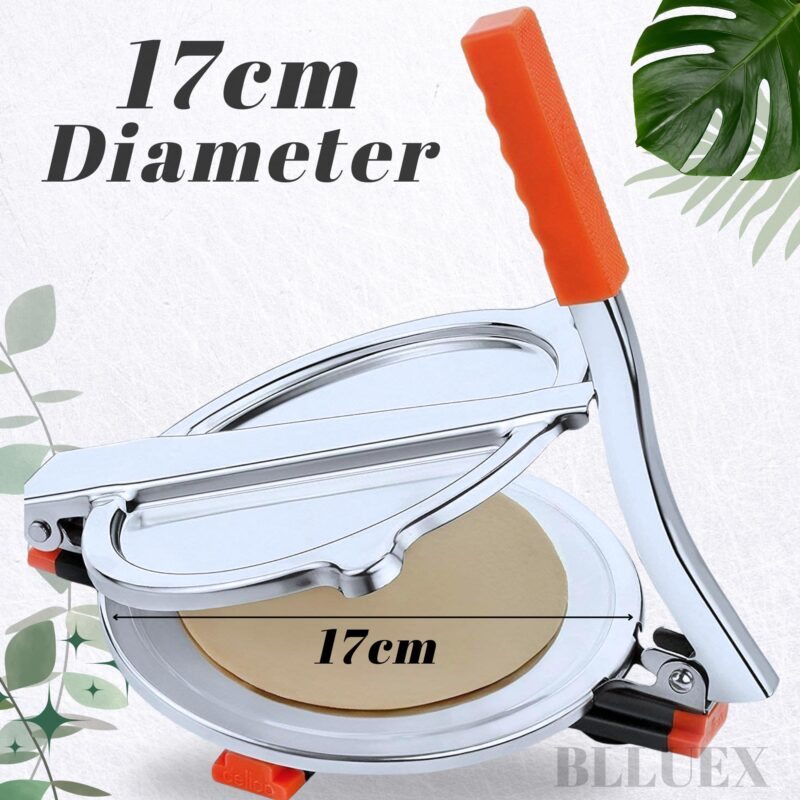 BLLUEX Premium Multi-Purpose 17cm Roti Maker,Manual Press for Chapati, Puri, Khakhra, Papad, Pathiri for Flatbread | Easy to Use Homemade - Image 7