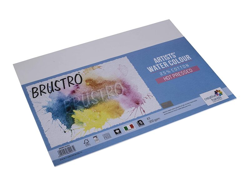 Brustro Watercolour Papers 25% Cotton HP 300 GSM A3 , 2 Packets (Each Packet Contains 5 sheets) - Image 2
