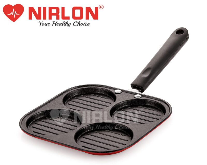 NIRLON Grill Mini Casting Coated Aluminium Uttapam Tawa/Multi Snack Maker/Mini Pancake Maker (19cm, Aluminium, Non-Stick) - Image 6