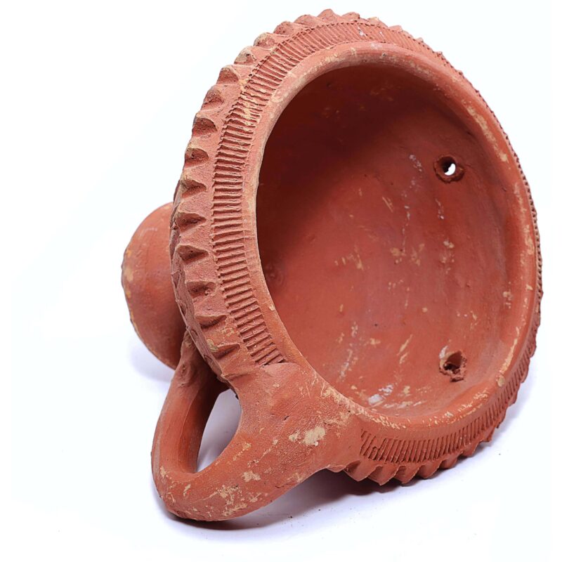 Pure Source India Natural Clay Desi Handmade Dhoop Loban Dani/Dhuni Burner Holder/Pot Stand for Puja/Hawan/Dhuni (Shop/Office/Room/Gardan etc.) (4 Inch Size 100% Pure Mitti) - Image 2
