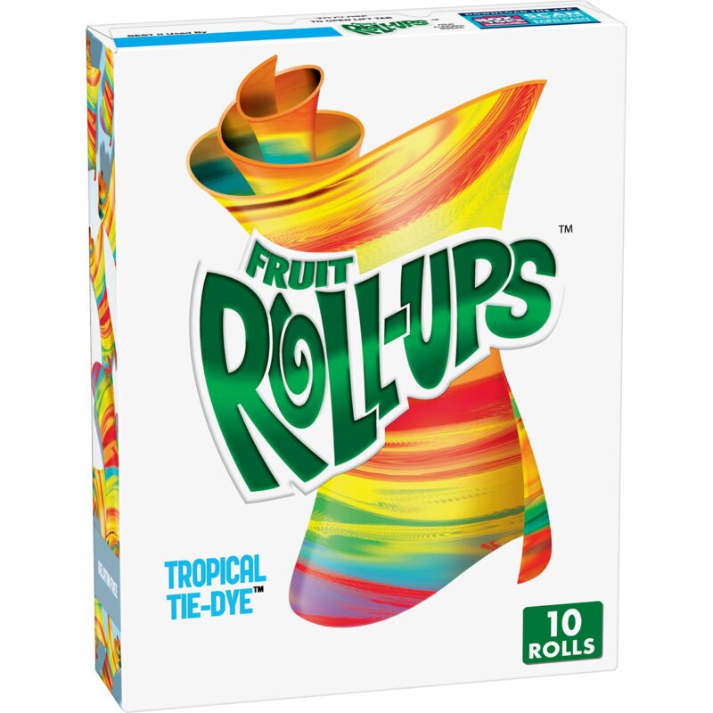 Betty Crocker Fruit Roll-Ups Tropical Tie-Dye Snacks, 141g