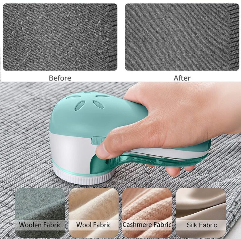 VRPRIME Lint Remover for Clothes | Electric Fabric Lint Shaver for Sweater, Woolen Clothes and Blankets (6 Blades, 9000 RPM Motor) - Image 4