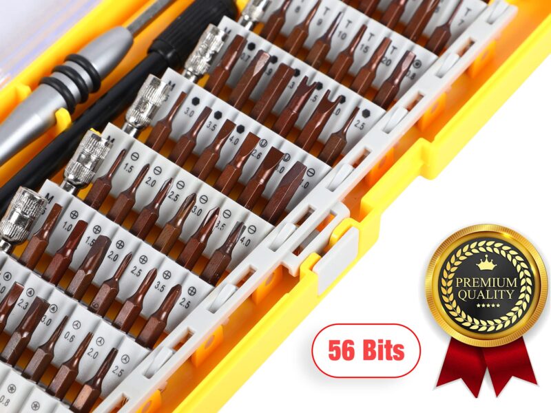 DOCOSS 60 in 1 Precision Magnetic Screw driver tool kit For Mobile Phone, Laptop and Househlold Repair With with S2 Steel & 56 Bit Set - Image 8
