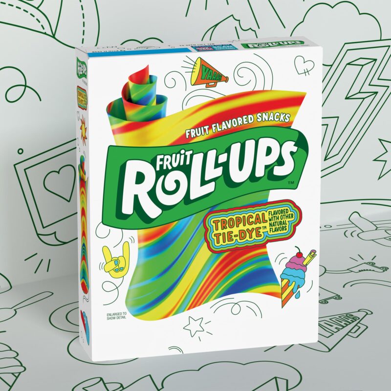 Betty Crocker Fruit Roll-Ups Tropical Tie-Dye Snacks, 141g - Image 7