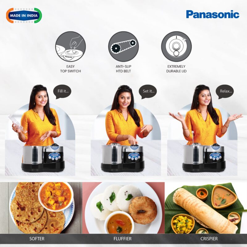 Panasonic Plastic Mk-Gw200 Super Wet Grinder (Black) - Image 3