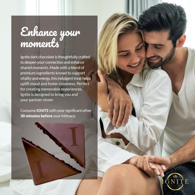 MBDH Wellness Ignite Chocolate Bars (1 Box) | Luxurious Dark Chocolate For Uplifting Mood & Vitality | Ideal For Men & Women,Vegetarian & Gluten-Free Delight, 60 Gram - Image 3