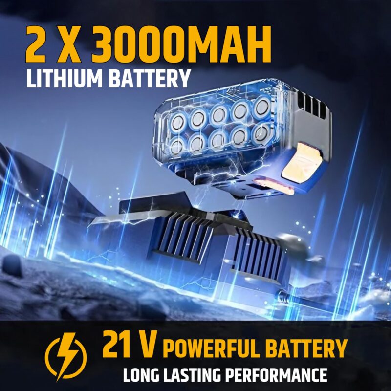 Tomahawk® T8582-2 Brushless Cordless 21V Batteries- 1/2 Inch Drive-3300Ipm- 2300Rpm-300Nm Torque- Led Lights, Fixed Square - Image 5
