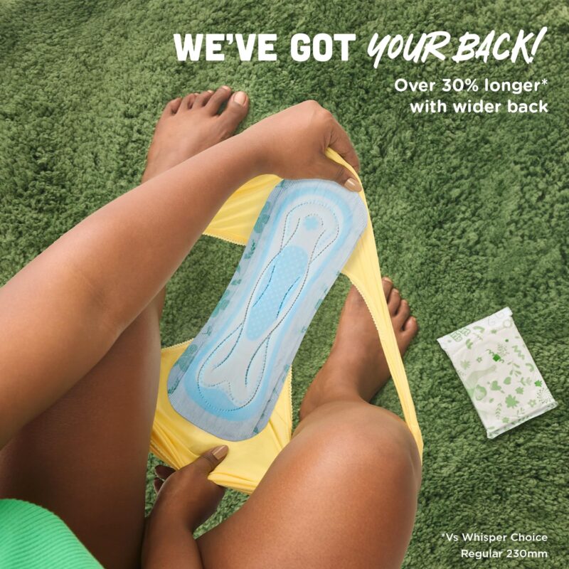 Whisper Ultra Upto No Gap No Leaks Sanitary Pads, 48 XL Pads, For Heavy Flow Protection, With CURVEWEAR™ Technology, Cotton Like Softness, Disposable Wrapper, Locks Odour & Wetness - Image 6