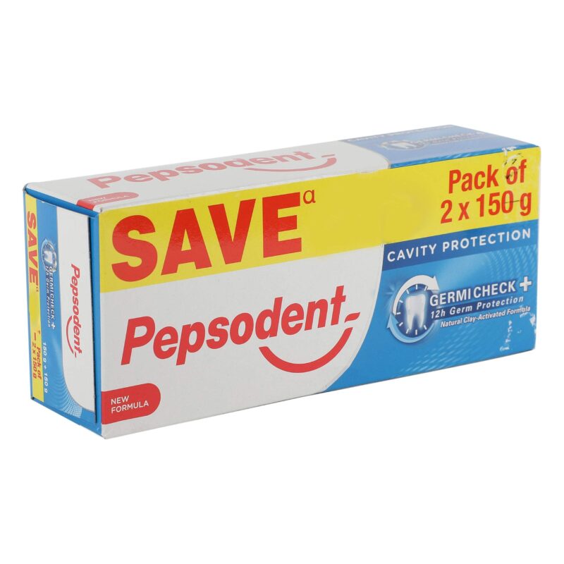 Pepsodent Germi Check Toothpaste for Prevents Cavities, Freshens Breath, White Teeth, Removes Plaque (150g ) - Pack of 2 - Image 6
