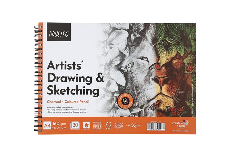 Brustro Artists Drawing & Sketching Wiro Pad A4-160GSM (30 Sheets) - Image 2