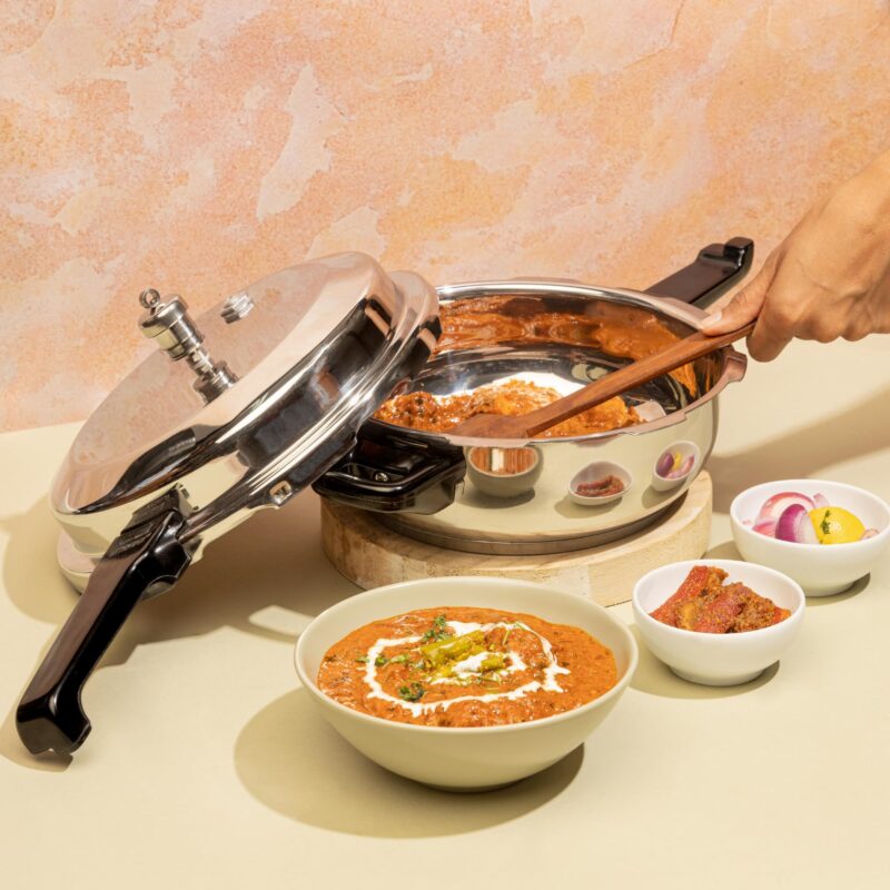 Vinod Stainless Steel Pressure Cooker 2 Litres | Also use as Deep Fry pan | Sandwich Bottom | Induction and Gas Stove Friendly | 2 Years Warranty | ISI and CE certified | Silver - Image 9
