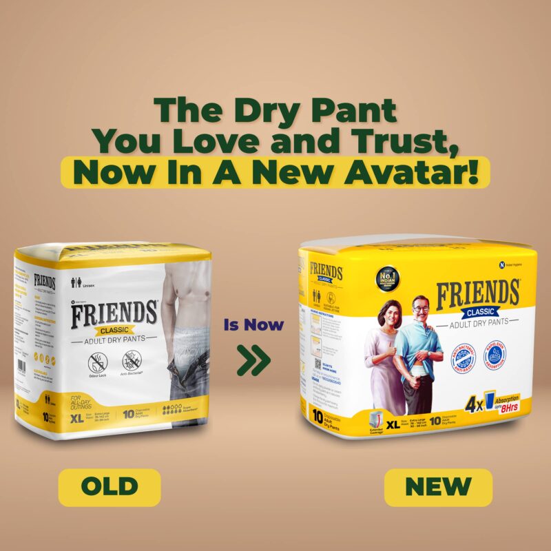 Friends Classic Adult Diapers Pants Style - 30 Count (Extra Large) with odour lock and Anti-Bacterial Absorbent Core- Waist Size 30-56 inch ;76-142cm - Image 6