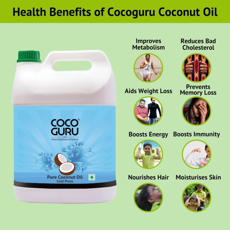Cocoguru Cold Pressed Coconut Oil - Pouch 1 Litre - Image 5