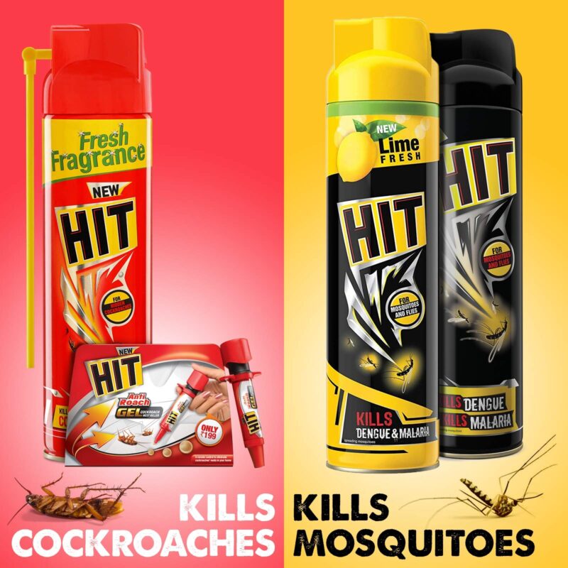 HIT Flying Insect Killer - Mosquito & Fly Killer Spray | Instant Kill | Protection from Dengue & Malaria, 320ml - Image 3