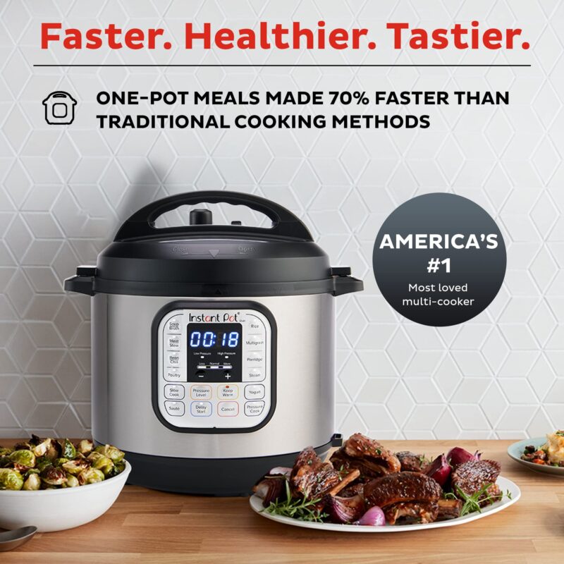Instant Pot 321 6 Litre, Stainless Steel 7-in-1 Electric Pressure Cooker, Outer Lid, Slow Cooker, Rice Cooker, Steamer, Saute, Yogurt Maker, And Warmer, 6 Litre, Silver - Image 6