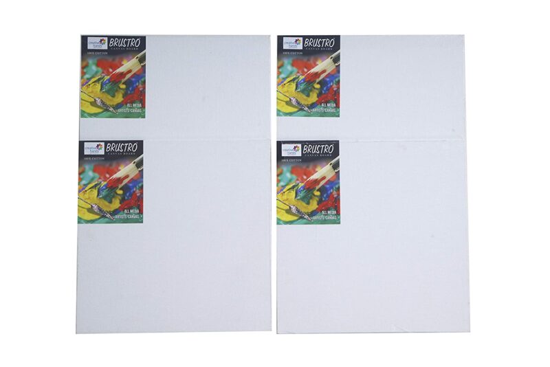 Brustro Canvas Board Medium Grain 10"X12" (Pack of 4) - Image 4