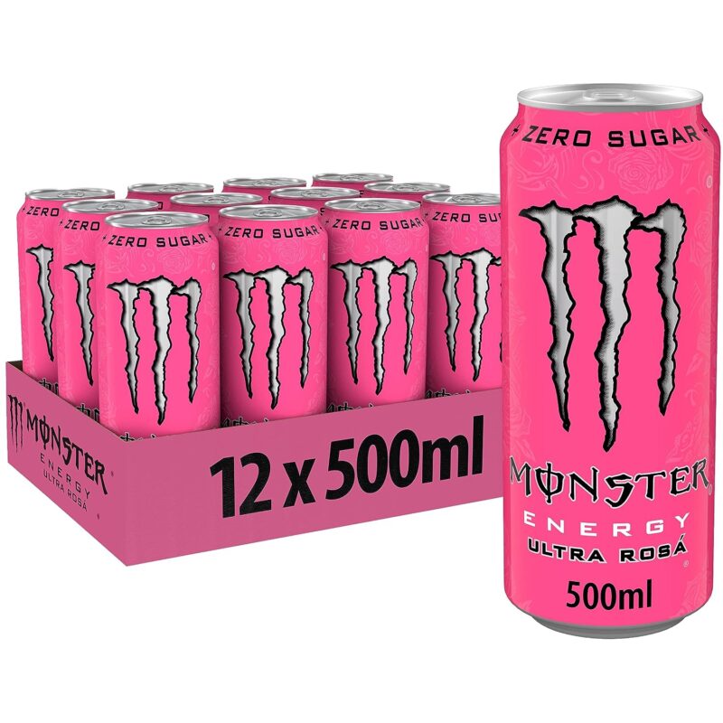 Monster Ultra Rosa, Energy Drink - Grapefruit Flavor  500ml (Pack Of 12)