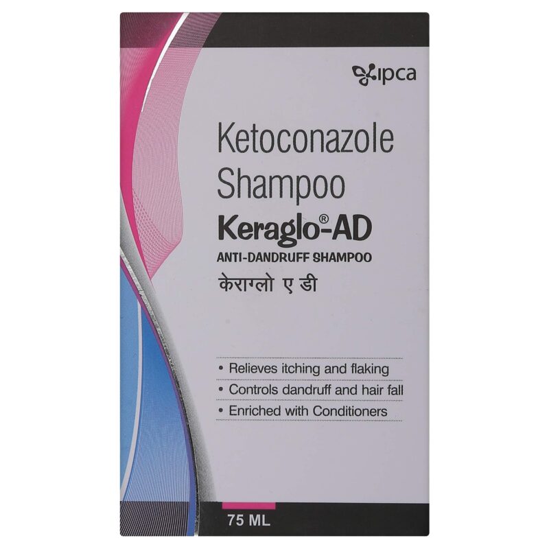 Keraglo-AD - Bottle of 75ml Anti-Dandruff Shampoo with Ketoconazole - Image 4
