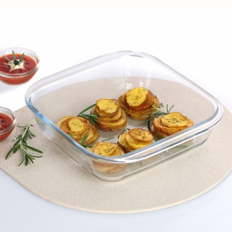 Clear|Laura Square Glass Baking Dish, 1100ml / 1100ml
