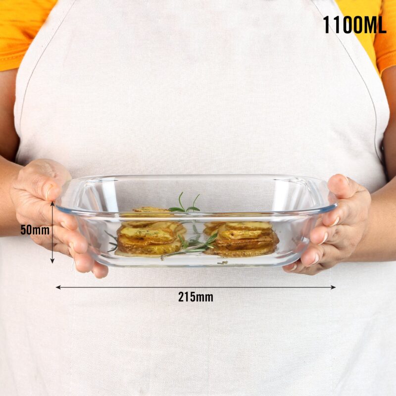 Laura Square Glass Baking Dish, 1100ml - Image 5