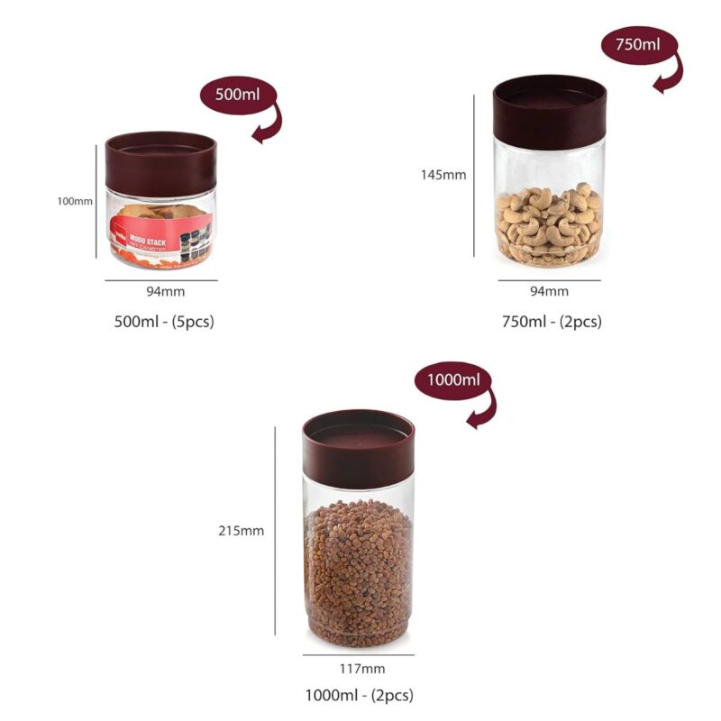 Modustack PET Container, Set of 9, Assorted Size - Image 10
