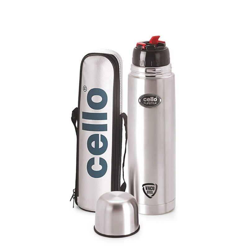 Flipstyle Flask, Vacusteel Water Bottle with Thermal Jacket, 750ml - Image 2