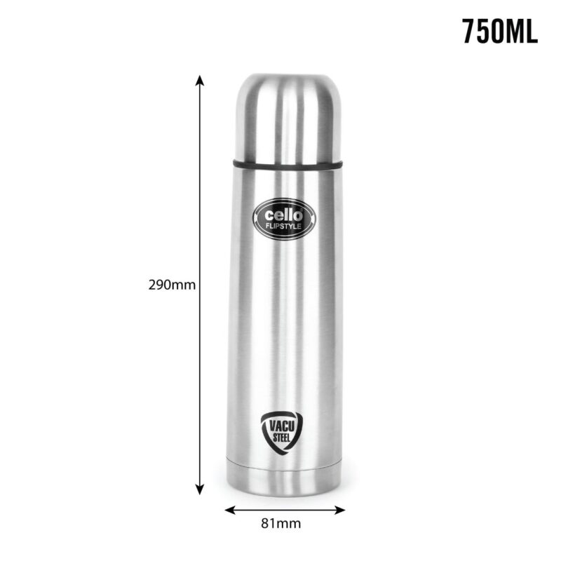 Flipstyle Flask, Vacusteel Water Bottle with Thermal Jacket, 750ml - Image 5