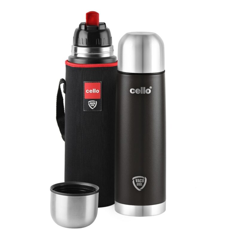 Duro Flip Flask, Vacusteel Water Bottle with Thermal Jacket - Image 9