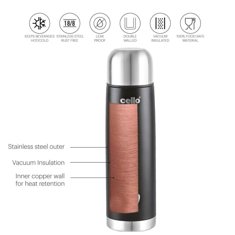 Duro Flip Flask, Vacusteel Water Bottle with Thermal Jacket - Image 17