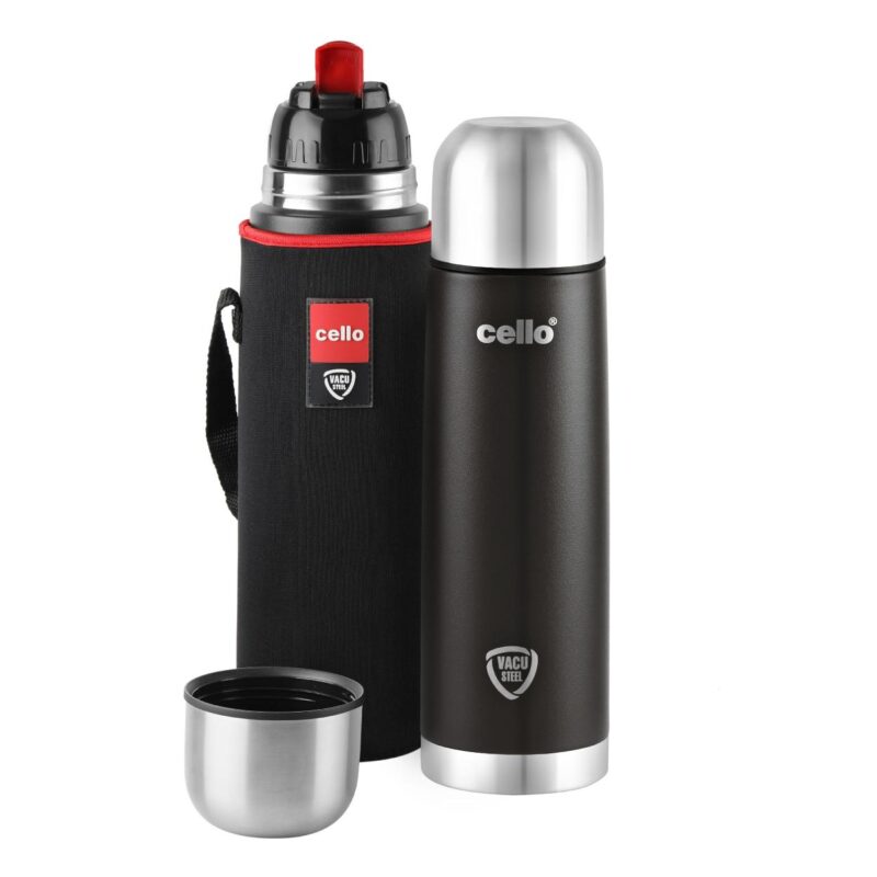 Duro Flip Flask, Vacusteel Water Bottle with Thermal Jacket, 750ml - Image 3