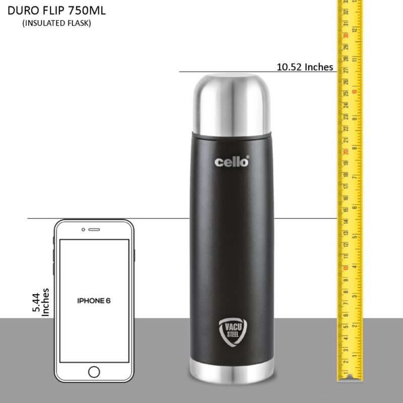 Duro Flip Flask, Vacusteel Water Bottle with Thermal Jacket, 750ml - Image 11