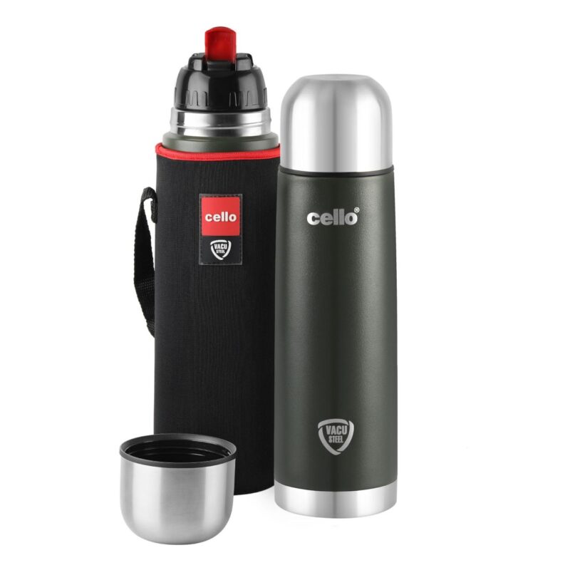 Duro Flip Flask, Vacusteel Water Bottle with Thermal Jacket - Image 14