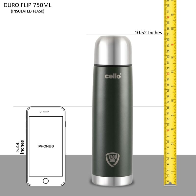 Duro Flip Flask, Vacusteel Water Bottle with Thermal Jacket, 750ml - Image 12