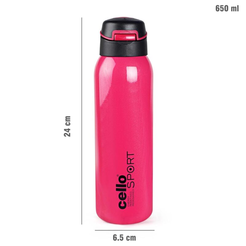 Gym Star Flask, Vacusteel Water Bottle, 650ml - Image 26
