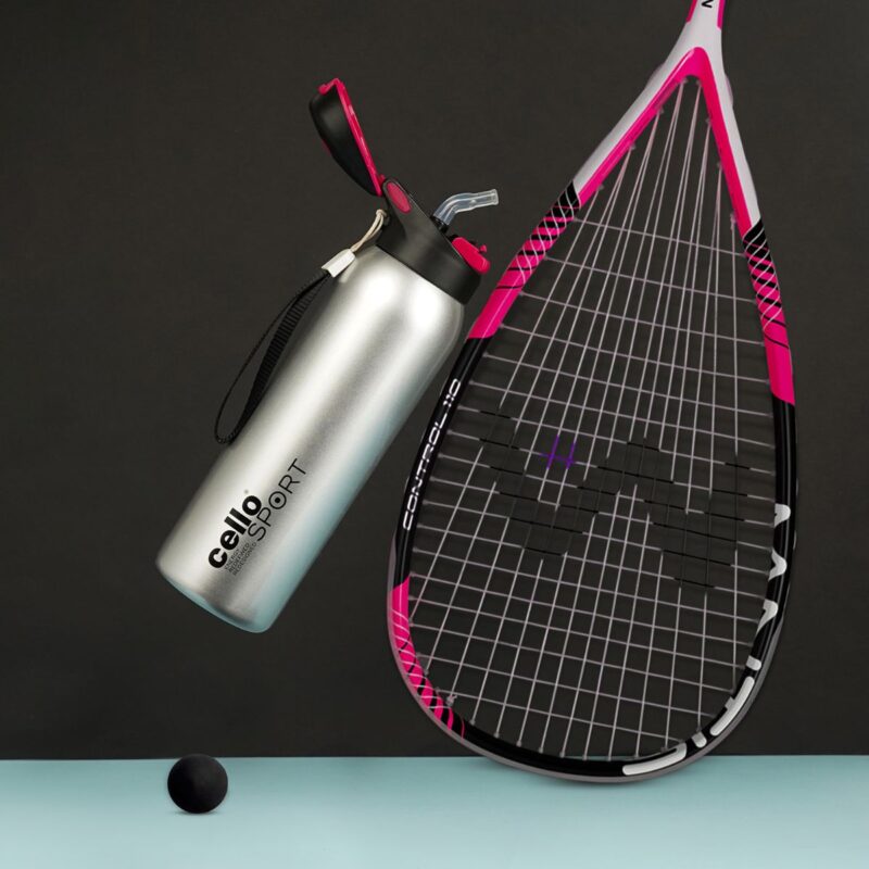 Silver|Gym Star Flask, Vacusteel Water Bottle, 650ml / 650ml