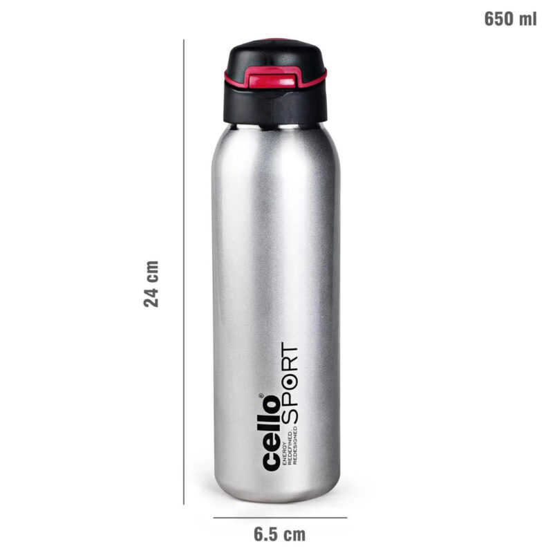 Gym Star Flask, Vacusteel Water Bottle, 650ml - Image 27