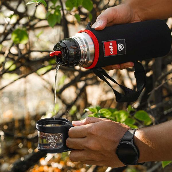 Black|Instyle Flask, Vacusteel Water Bottle, 750ml / 750ml