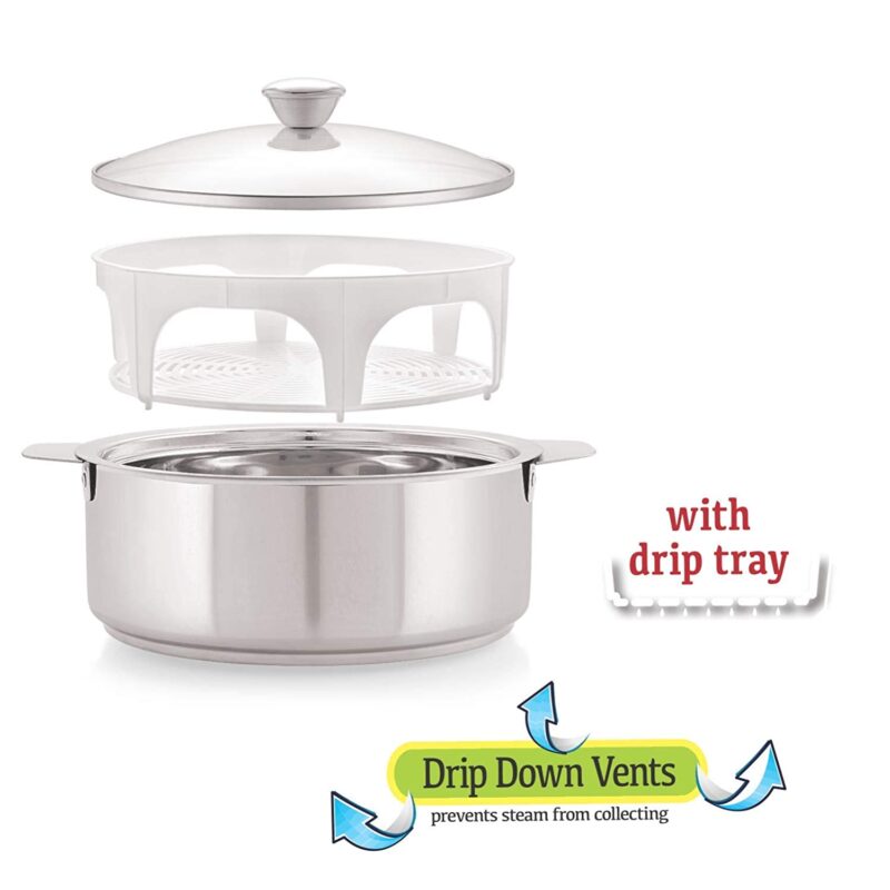 Roti Plus Stainless Steel Casserole, Big - Image 5
