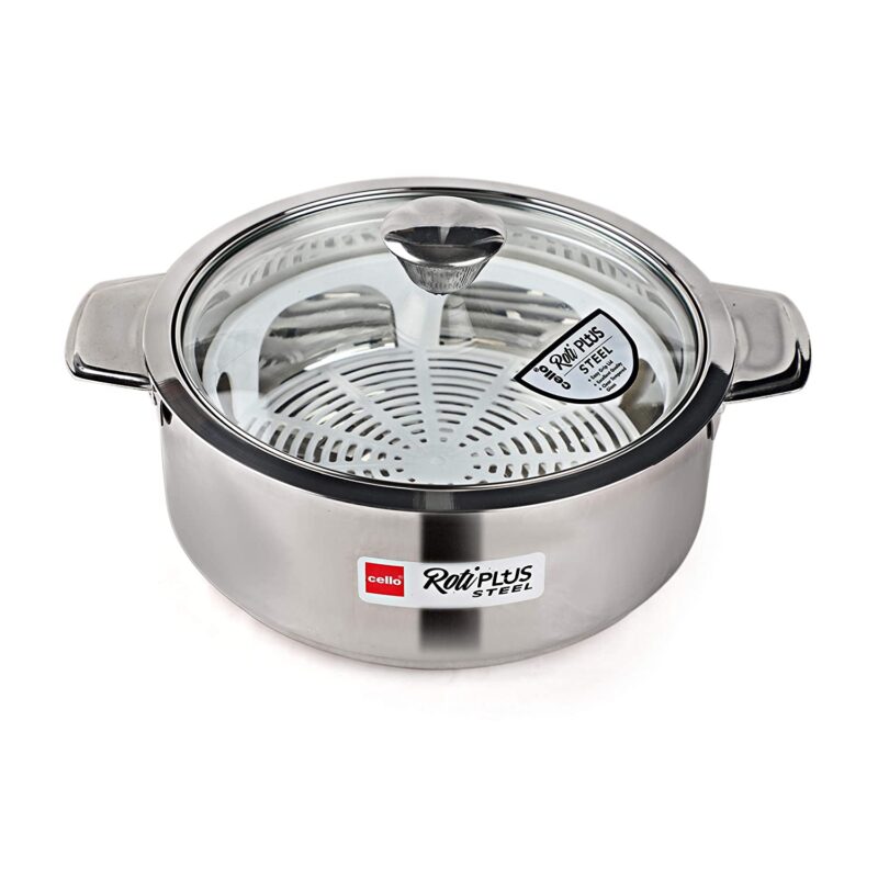 Roti Plus Stainless Steel Casserole, Medium - Image 3