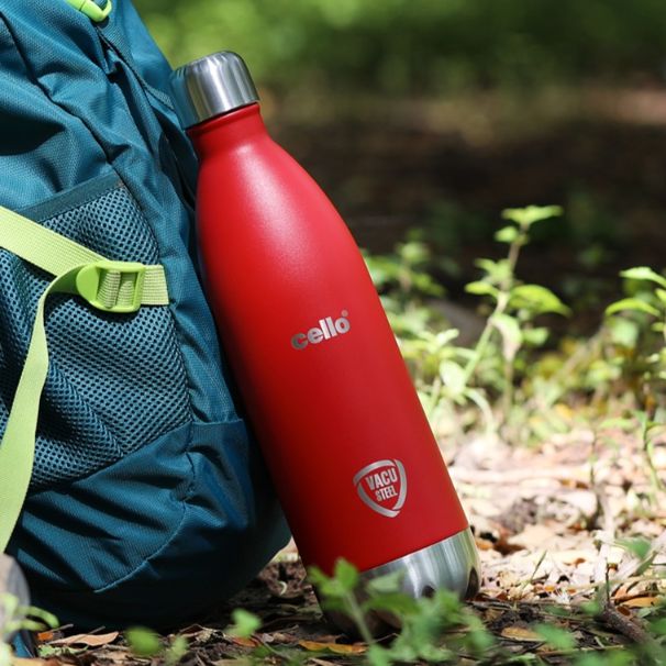 Red|Duro Swift Flask, Vacusteel Water Bottle, 1000ml / 1000ml