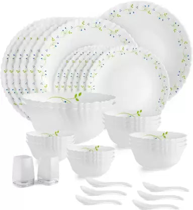 Dazzle Series 35 Pieces Opalware Dinner Set for Family of 6 - Image 9
