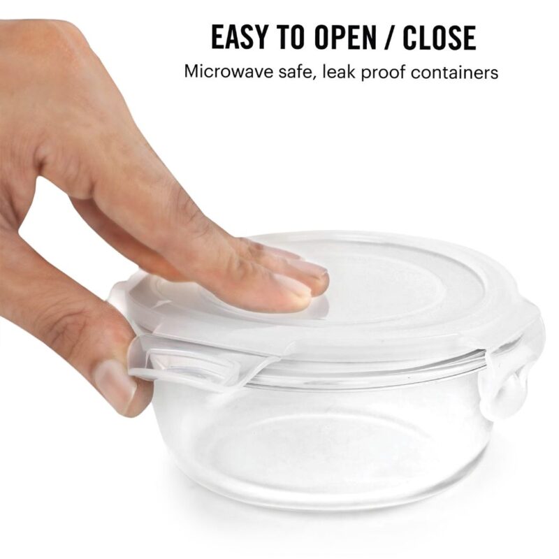 Delighta Borosilicate Glass Lunch Box with Jacket, Round - Image 9