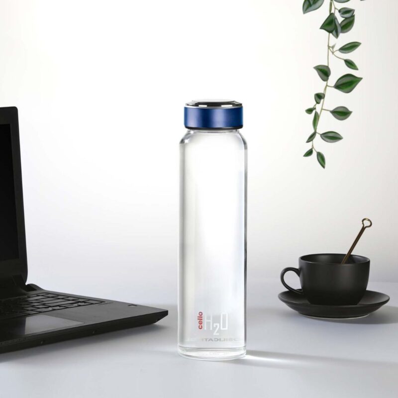Blue|H2O Borosilicate Glass Water Bottle, 1000ml / 1000ml