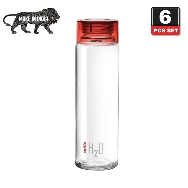 H2O Glass Water Bottle with Plastic Cap, 920ml - Image 37