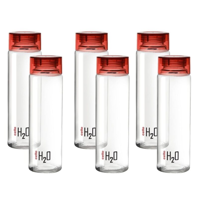 H2O Glass Water Bottle with Plastic Cap, 920ml - Image 18