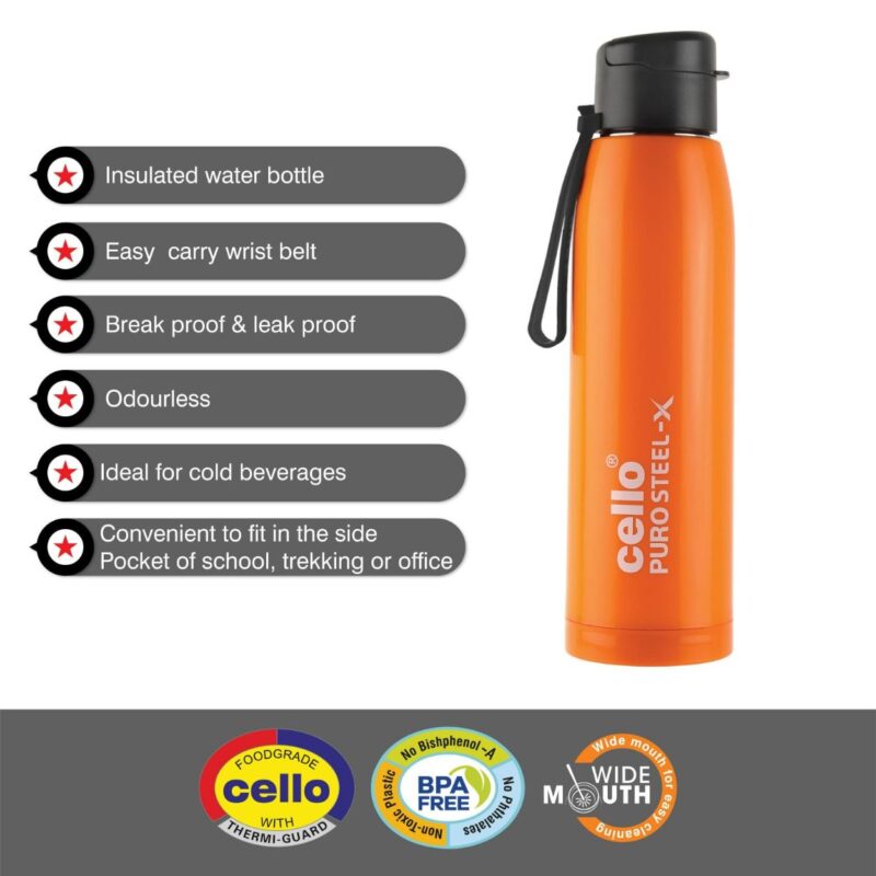 Puro Steel-X Cooper 900 Water Bottle, 740ml - Image 21